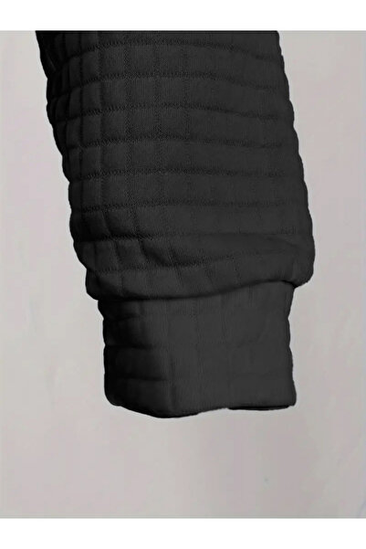 Take Two By Styli Men Black Textured Pullover Hoodie