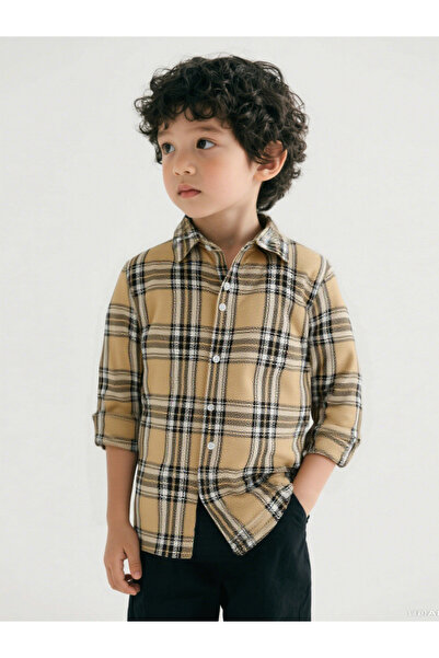 Take Two By Styli Boys Checked Button Up Long Sleeve Shirt