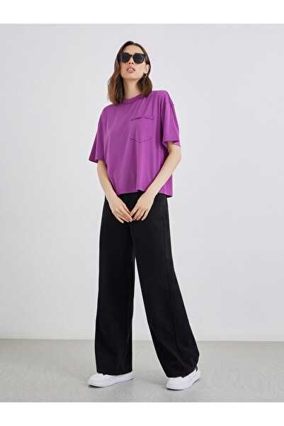 Take Two By Styli Purple Boxy Fit T-Shirt