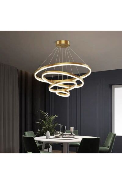 RFAN Candelabru LED suspendat, cu telecomandă, 3 tipuri de lumină, înălțime r...