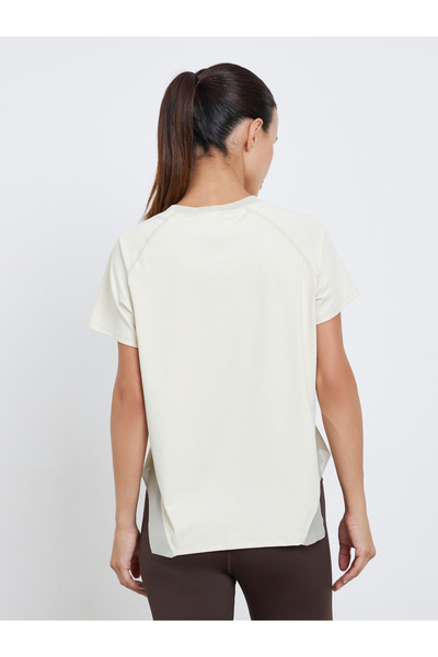 Styli Side Cut Mesh Insert Hem Loose Fit Top