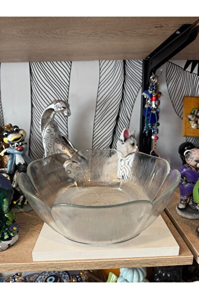 Atak Hediyelik Pasabahce Large Clover Glass Bowl 30X13 cm