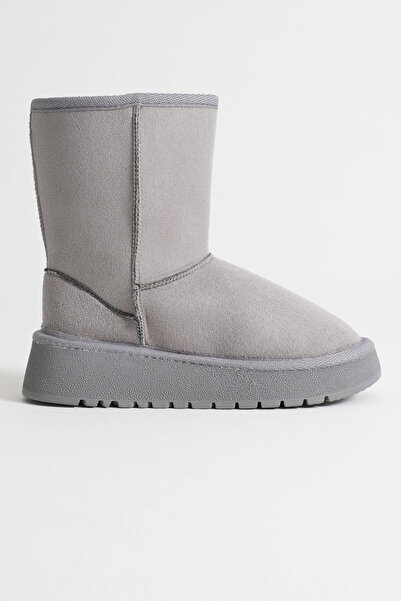 Leyan Butik Anisa Women's Gray Winter Fur Boots