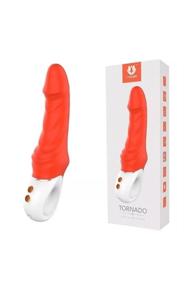 OEM Realistic insertion massage tool, Tornado, 9 vibration modes, 23 cm, flexible, silent