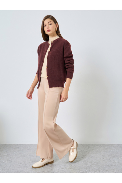 Styli Rust Regular Fit Cardigan Sweater