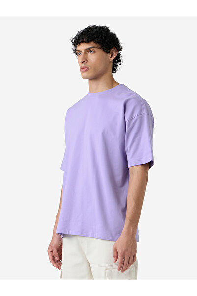 The Souled Store By Styli Men Purple Oversized Casual T-Shirt