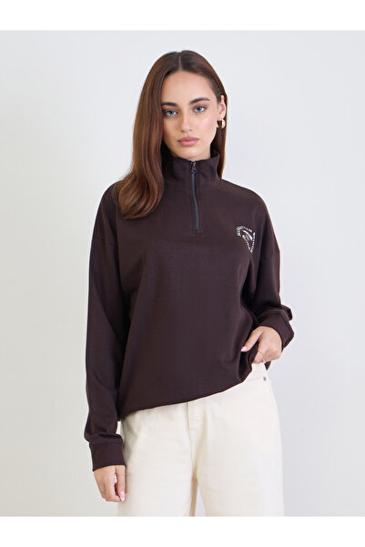 Styli Black Oversized Sweatshirt