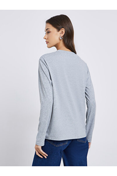 Styli Grey Necklace Graphic Print T-Shirt