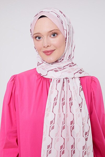 Levidor Pudra Geometrik Desen Mono Şal