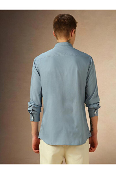 Dennis Lingo By Styli Men Mandarin Collar Regular Fit Casual Shirt