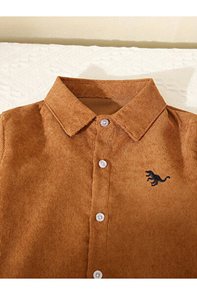 Take Two By Styli Brown Button-Up Long Sleeve Jacket