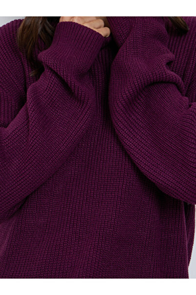 Styli Burgundy Chunky Knit Sweater