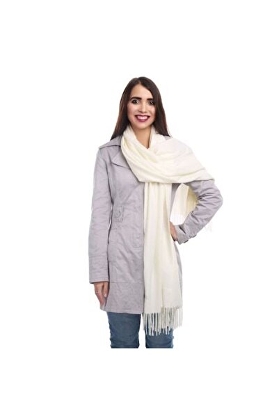 NAPPA Cashmere Large Scarf for Women - Ecru