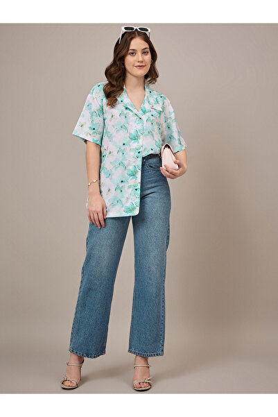 Kuwarii By Styli Kuwrii relaxed fit printed crepe tops for women