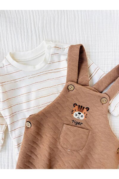 NUNU BABY Tiger Salopet Set - Brown