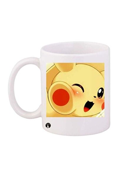 NASAQ RYN Durable Heat-Resistant Ergonomic Pokemon Printed Mug 11oz White/Yellow/Red