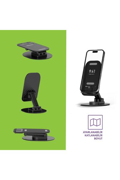 Polosmart Βάση τηλεφώνου και tablet PBS140 60 ° Ρυθμιζόμενη χωρητικότητα μεταφοράς 1000g Μαύρο