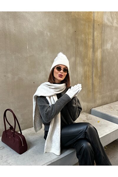 LAGRANZE Rani Women's Scarf Beanie Gloves Set of 3