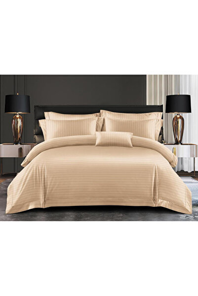 FIONNA.RO 6 Piece Damask Linen Set - Beige