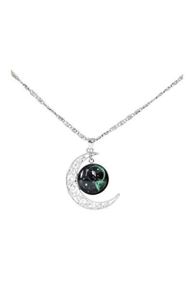 OEM Pendant necklace, zodiac Sagittarius design, unisex, 18 inch, stainless steel, silver