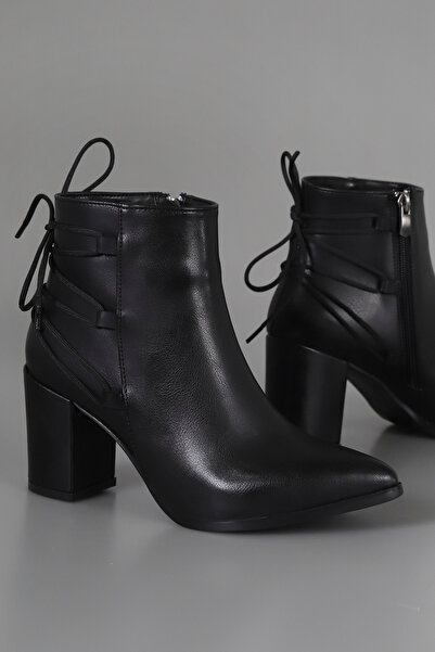 kajal ayakkabı Μπότες με φερμουάρ ALS 185 με λεπτομέρεια με κορδόνια