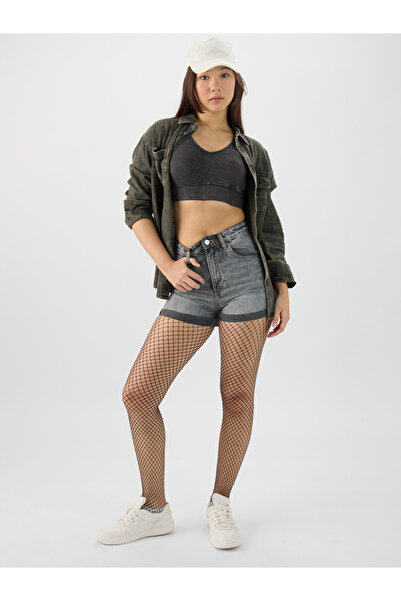 The Souled Store By Styli Charcoal Ribbed Acid Washed Bralette