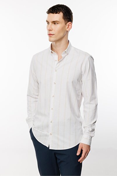 İgs Чоловіча сорочка Dynamic Fit бежевого кольору