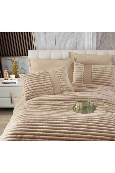 CHIRASO Cocolino Duvet Set Rabbit Fur and Velvet 200x230, ELASTIC Sheet 180x200, 4 Pillowcases