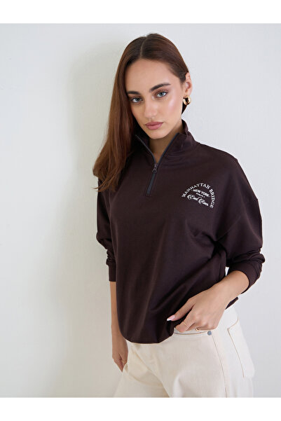 Styli Black Oversized Sweatshirt