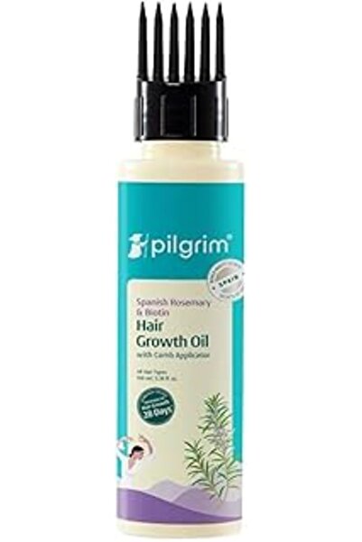 Pilgrim زيت إكليل الجبل الإسباني والبيوتين لنمو الشعر، 100 مل
