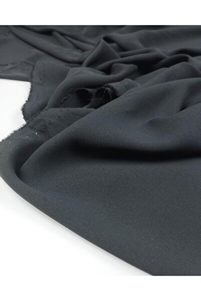 Kumaş Parça Чорний креп-шифон (ширина 145 см x довжина 300 см)