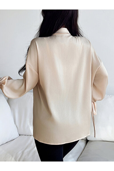 Take Two By Styli Beige Solid Buttoned Long Sleeve Shirt