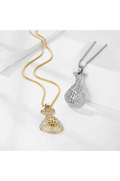 OEM Rich pendant chain, unisex, 22 inch, stainless steel silver-plated