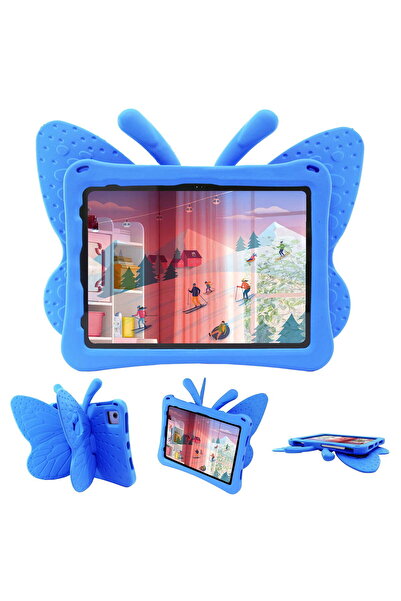 HYX Kids Case for iPad 10th Generation 10.9" (2022) - Blue, EVA Foam Butterfly Kickstand