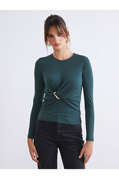 LC Waikiki بلوزة بيك نيو سيزون ذات ياقة دائرية ورباط مطاطي