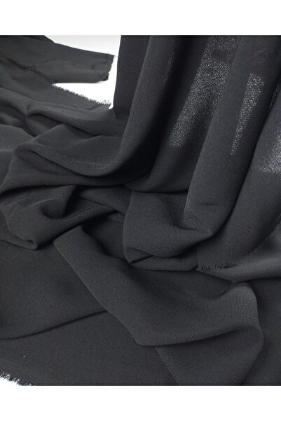 Kumaş Parça Țesătură creponată în culoarea neagră (lățime 150 cm x lungime 27...