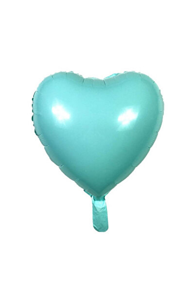 BALON DİYARI Su yeşil Kalp Folyo balon 45cm tüm renkler hava ve helyum ile uy...