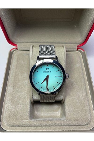 Belonni Photochromic Camlı Takvimli ve Hasır Kordonlu Klipsli Kadın Kol Saati