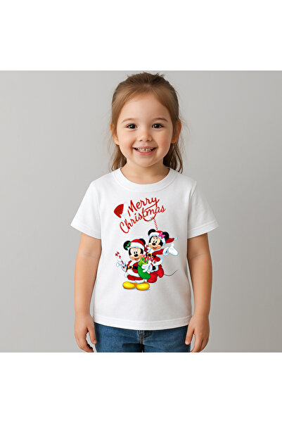 OEM Tricou copii Mickey and Minnie Christmas 100% bumbac