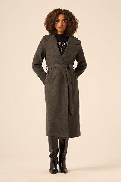 FTZ WOMEN Women's Cashmere Coat Gray 31251