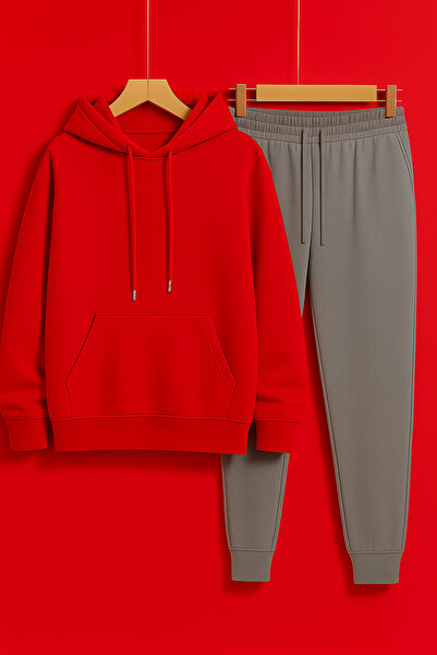 SILATU Team Hooded Sewat (G-R-I) Bottom Top 2-Piece Set