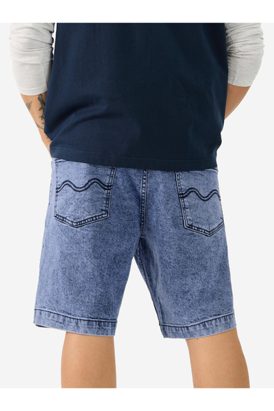 The Souled Store By Styli Men Blue Denim Shorts with Pockets