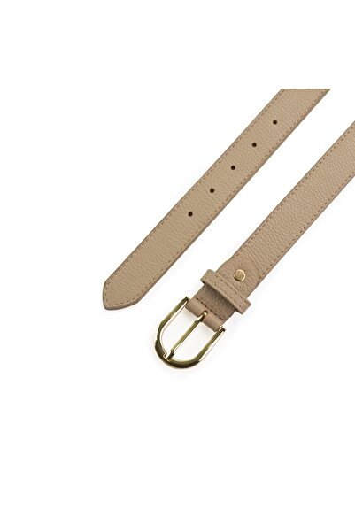 Posete Fagaras Leather Belt - Cream, 110 cm Length, 3 cm Width, Genuine Leather Belt, Belts, Genuine Leather