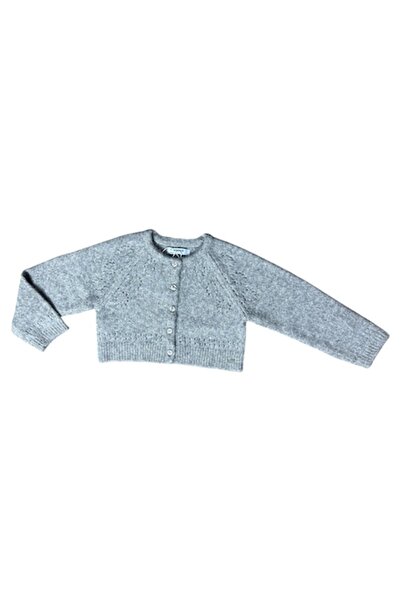 MAYORAL - Knitted girls' cardigan, Pearl Gray, 92 cm (Age 2)