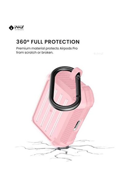 ineix Protective Case Cover With Carabiner For Apple AirPods