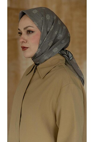 locella Soft Pamuk Eşarp Koyu Vizon-16