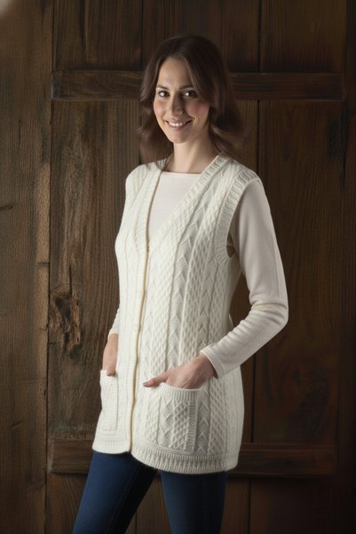 secret touch Mother's Vest Classic Knitted Wool Cotton Blend