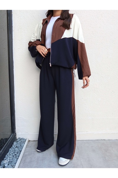 ESRAHELVACI Parachute Detail Zippered Tracksuit Set