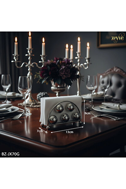 Hinora Bead Model Metal 2-Piece Napkin Holder 13X9X7Cm