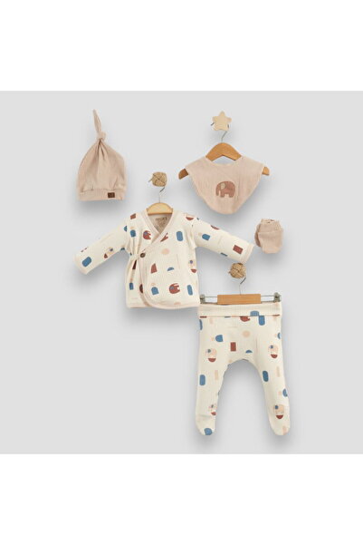 Necix's 251092 Unisex Bebek Shapehant Fitilli 5'li Hastane Çıkış Zıbın Seti